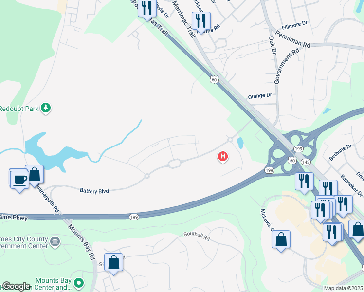 map of restaurants, bars, coffee shops, grocery stores, and more near 3927 Prospect Street in Williamsburg