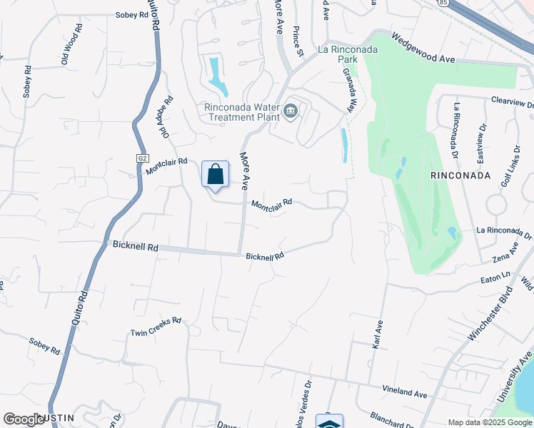 map of restaurants, bars, coffee shops, grocery stores, and more near 319 Montclair Road in Los Gatos