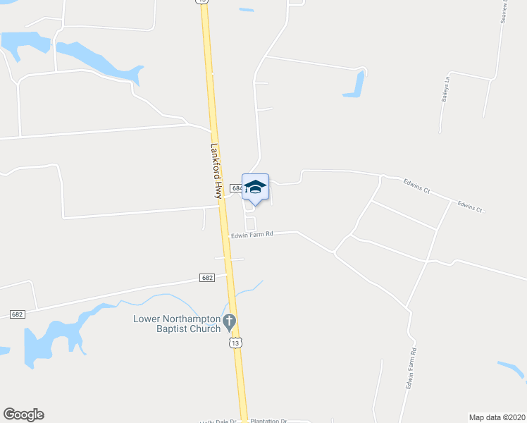 map of restaurants, bars, coffee shops, grocery stores, and more near 24023 Fairview Road in Cape Charles