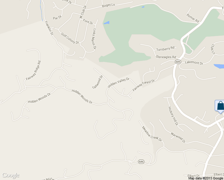 map of restaurants, bars, coffee shops, grocery stores, and more near 6352 Fairway Forest Drive in Roanoke