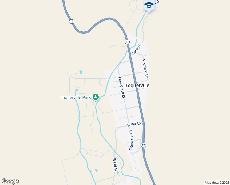 map of restaurants, bars, coffee shops, grocery stores, and more near 121 South Ash Creek Drive in Toquerville