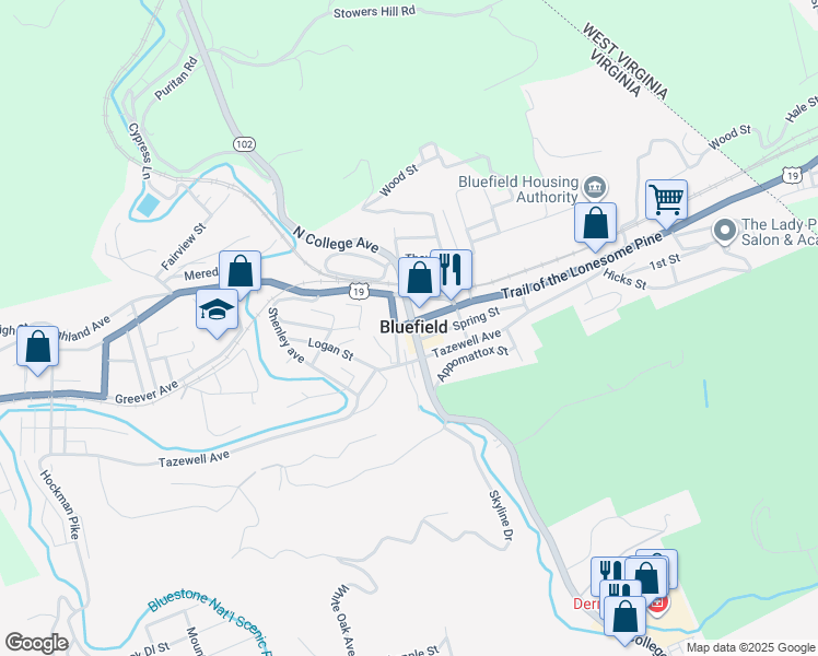 601 Trail of the Lonesome Pine, Bluefield VA Walk Score