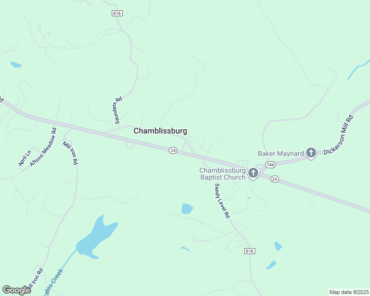 map of restaurants, bars, coffee shops, grocery stores, and more near 9625 Stewartsville Road in Goodview