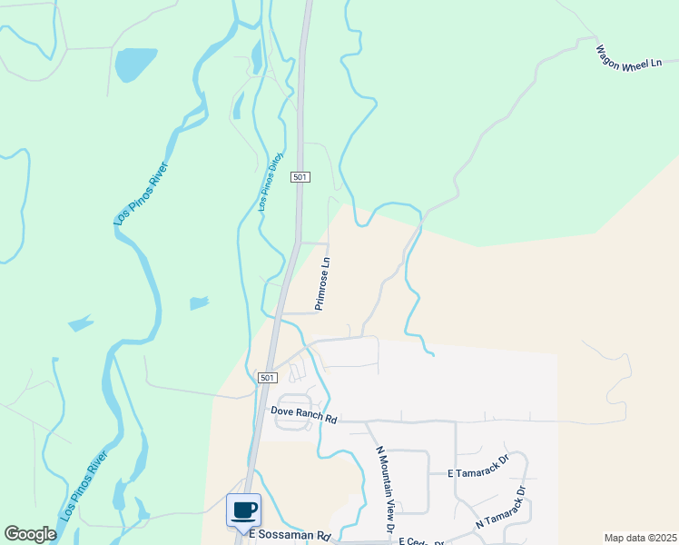 map of restaurants, bars, coffee shops, grocery stores, and more near 206 Primrose Lane in Bayfield