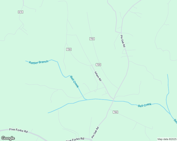 map of restaurants, bars, coffee shops, grocery stores, and more near 269 Isham Road in Pamplin