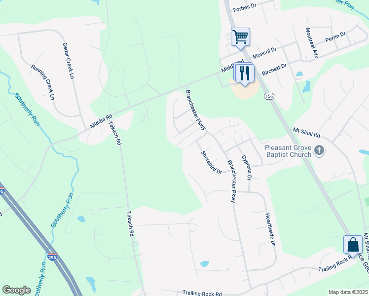 map of restaurants, bars, coffee shops, grocery stores, and more near 6628 Snow Geese Lane in Prince George