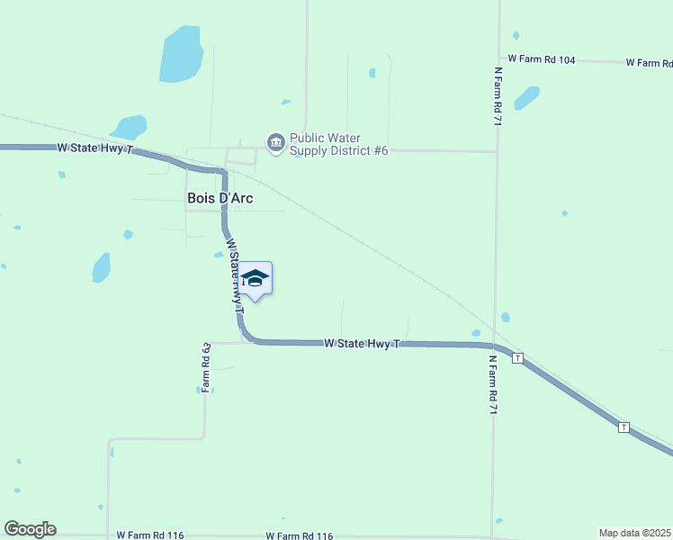 map of restaurants, bars, coffee shops, grocery stores, and more near 10149 West State Highway T in Bois D'Arc