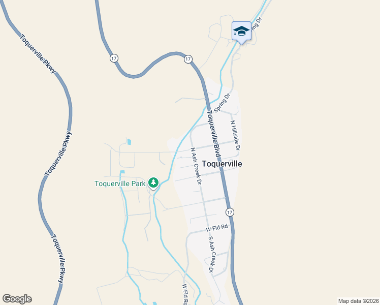 map of restaurants, bars, coffee shops, grocery stores, and more near 191 North Ash Creek Drive in Toquerville