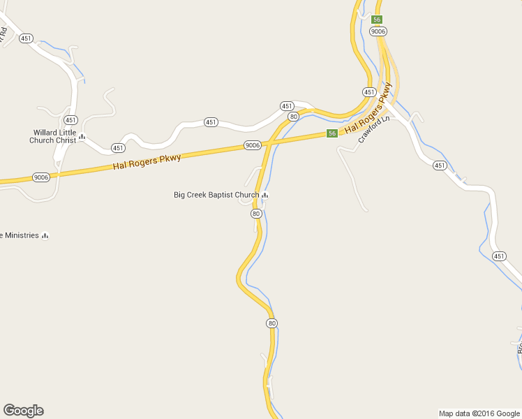 map of restaurants, bars, coffee shops, grocery stores, and more near Big Creek Church Road in Hazard