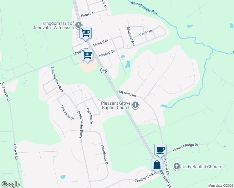 map of restaurants, bars, coffee shops, grocery stores, and more near 4308 Prince George Drive in Prince George