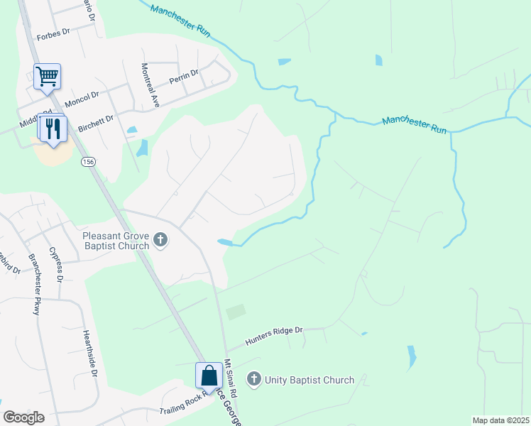 map of restaurants, bars, coffee shops, grocery stores, and more near 4345 Martinson Lane in Prince George