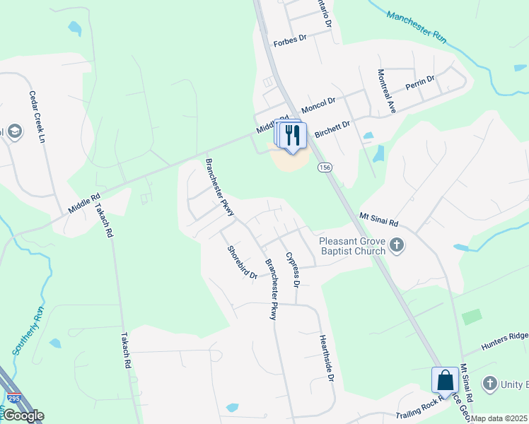 map of restaurants, bars, coffee shops, grocery stores, and more near 6846 Lake Road in Prince George