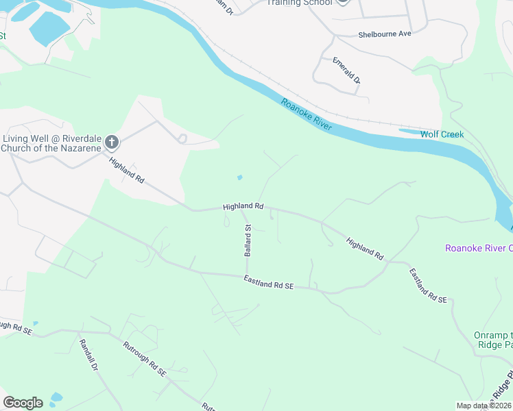 map of restaurants, bars, coffee shops, grocery stores, and more near 2769 Huff Street in Roanoke