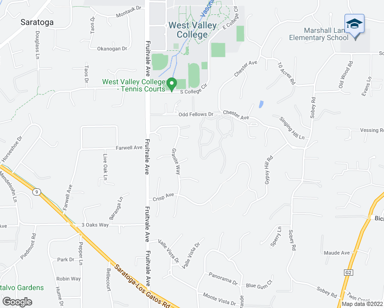 map of restaurants, bars, coffee shops, grocery stores, and more near 19305 Zinfandel Court in Saratoga