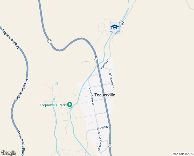 map of restaurants, bars, coffee shops, grocery stores, and more near 263 Toquerville Boulevard in Toquerville