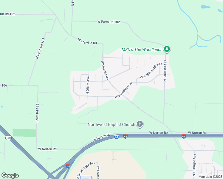 map of restaurants, bars, coffee shops, grocery stores, and more near 3181 West Grandview Street in Springfield