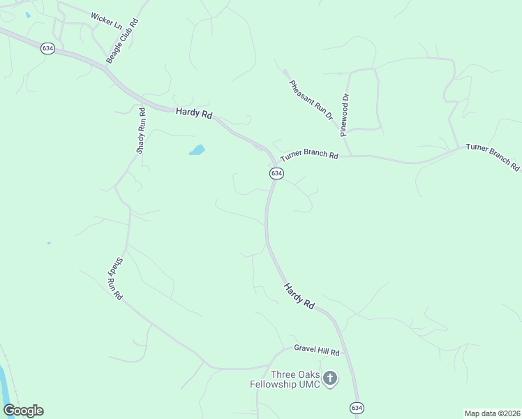 map of restaurants, bars, coffee shops, grocery stores, and more near 10629 Hardy Road in Vinton