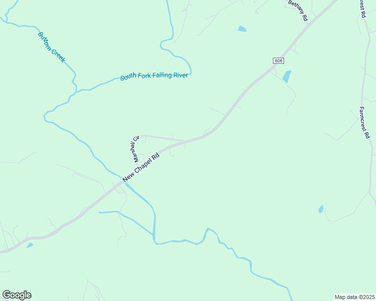 map of restaurants, bars, coffee shops, grocery stores, and more near 3643 New Chapel Road in Rustburg