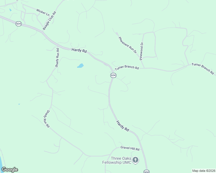 map of restaurants, bars, coffee shops, grocery stores, and more near 10629 Hardy Road in Vinton