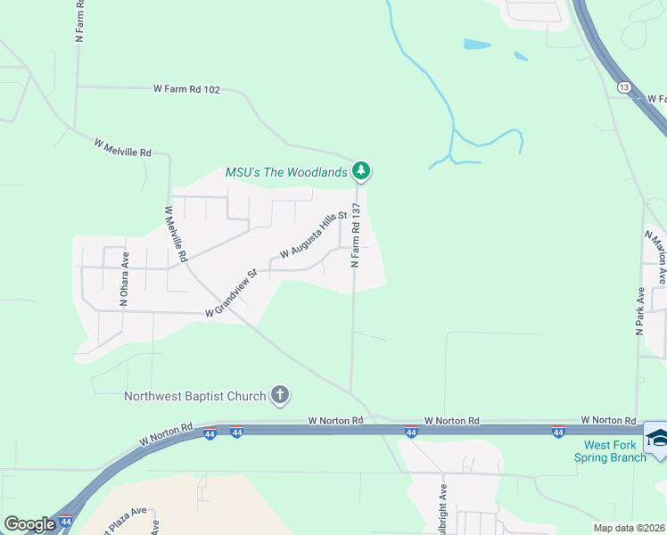 map of restaurants, bars, coffee shops, grocery stores, and more near 2932 West Grandview Street in Springfield