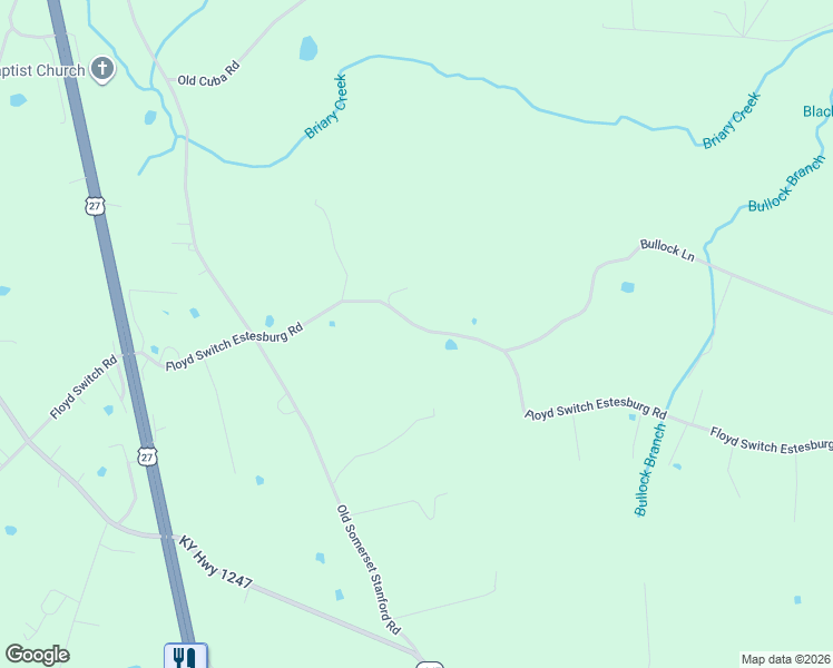 map of restaurants, bars, coffee shops, grocery stores, and more near 690 Floyd Switch Estesburg Road in Eubank