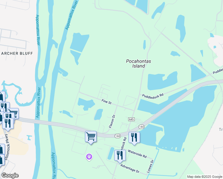 map of restaurants, bars, coffee shops, grocery stores, and more near 1774 Fine Street in Prince George