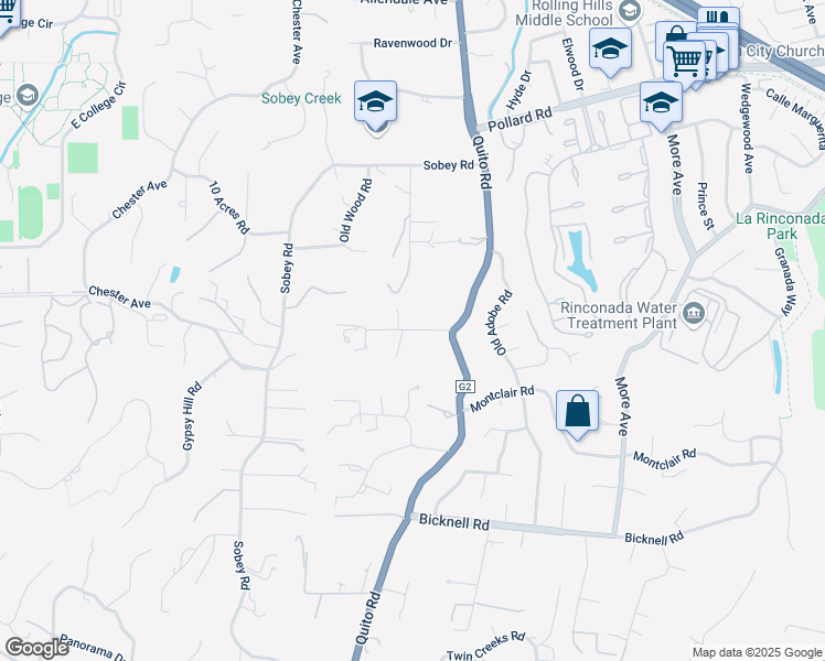 map of restaurants, bars, coffee shops, grocery stores, and more near 18531 Vessing Road in Saratoga