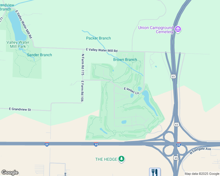 map of restaurants, bars, coffee shops, grocery stores, and more near 3126 East Valley Water Mill Road in Springfield