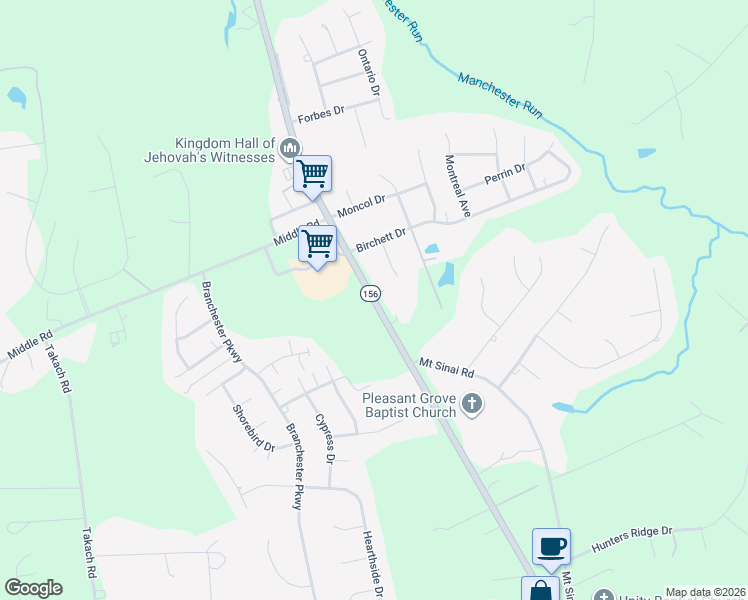 map of restaurants, bars, coffee shops, grocery stores, and more near 4019 Prince George Drive in Prince George