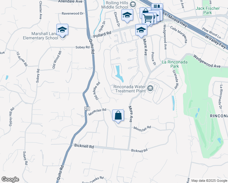 map of restaurants, bars, coffee shops, grocery stores, and more near 200 Altura Vista in Los Gatos
