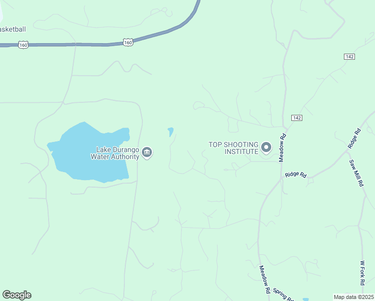 map of restaurants, bars, coffee shops, grocery stores, and more near 499 Browns Lake Road in Durango