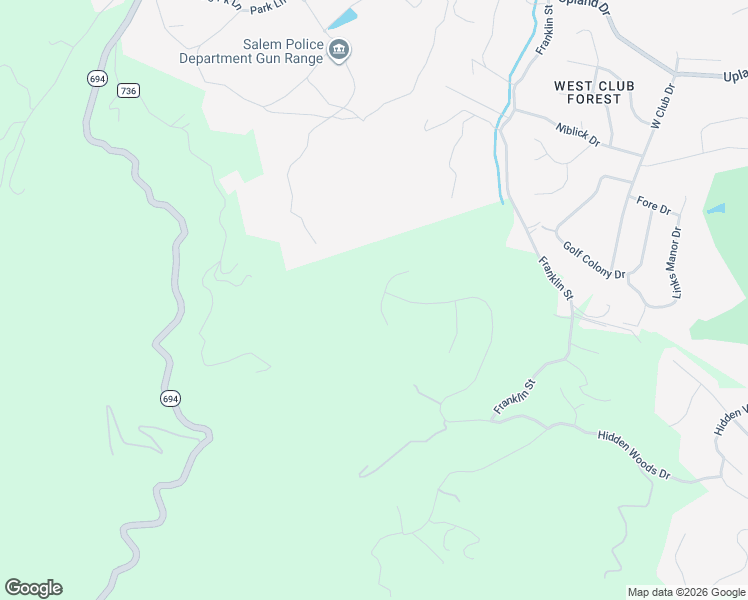 map of restaurants, bars, coffee shops, grocery stores, and more near 6997 Fairway Ridge Road in Salem