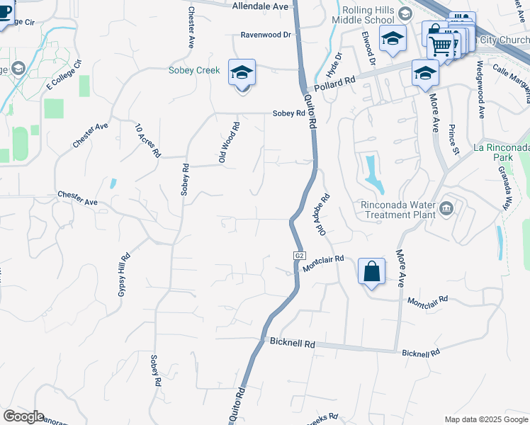 map of restaurants, bars, coffee shops, grocery stores, and more near 18531 Vessing Road in Saratoga