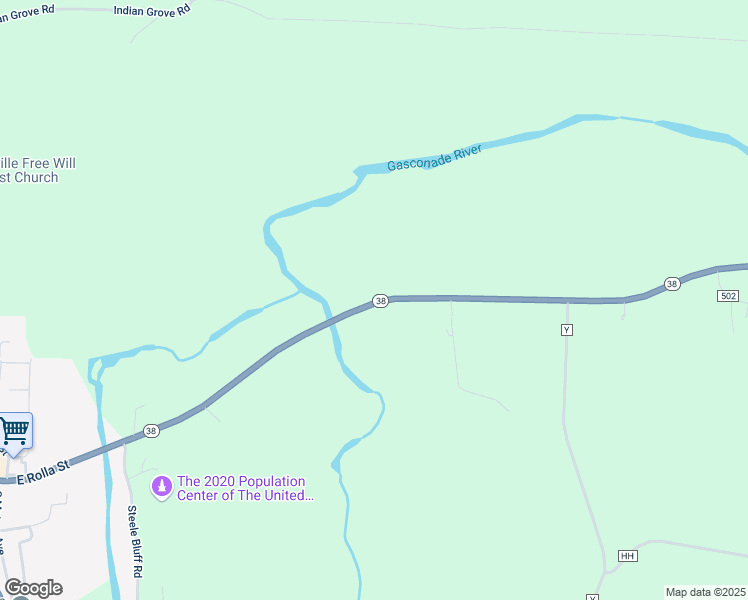 map of restaurants, bars, coffee shops, grocery stores, and more near 4830 Missouri 38 in Hartville
