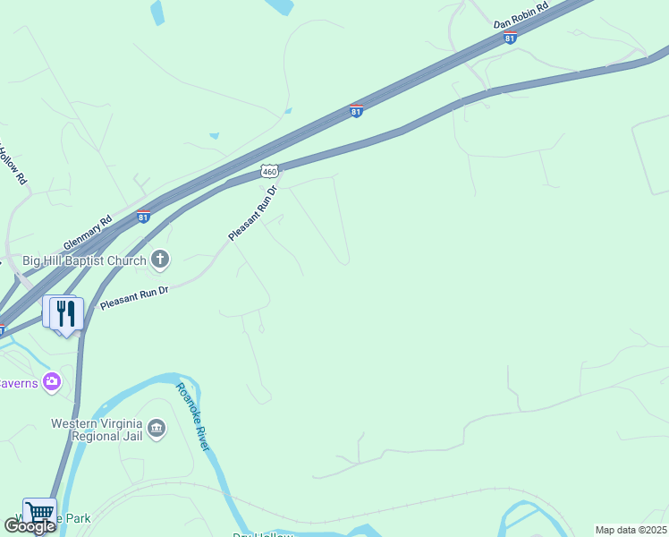 map of restaurants, bars, coffee shops, grocery stores, and more near 5945 Dogwood Ave in Salem