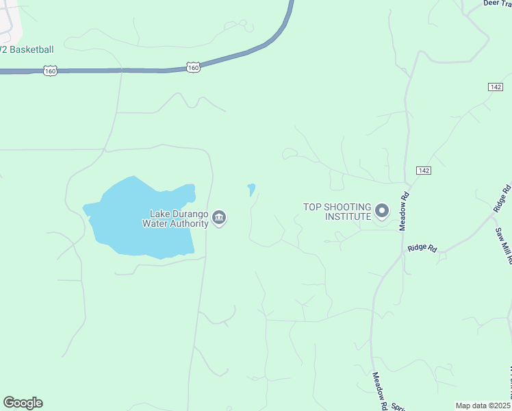 map of restaurants, bars, coffee shops, grocery stores, and more near 499 Browns Lake Road in Durango