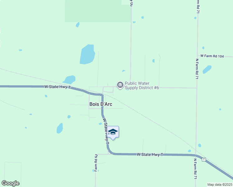 map of restaurants, bars, coffee shops, grocery stores, and more near 3160 North Maverick Lane in Bois D'Arc
