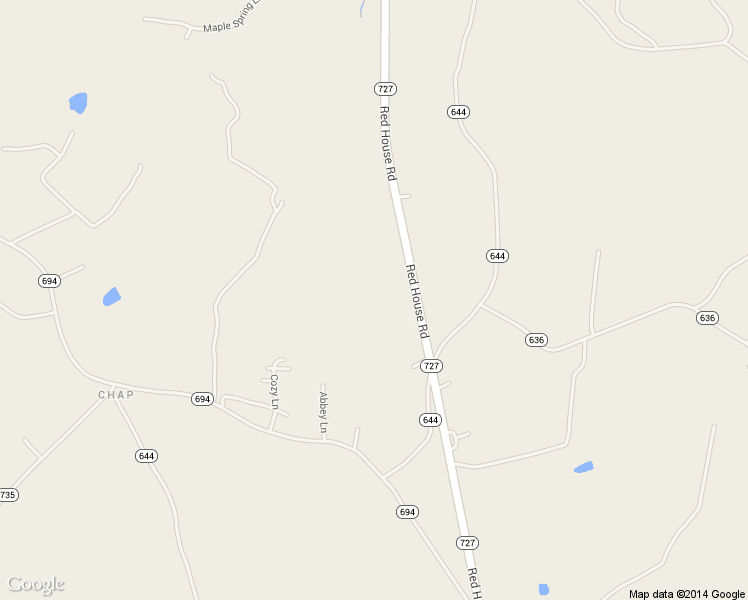 map of restaurants, bars, coffee shops, grocery stores, and more near 3941 Red House Road in Appomattox