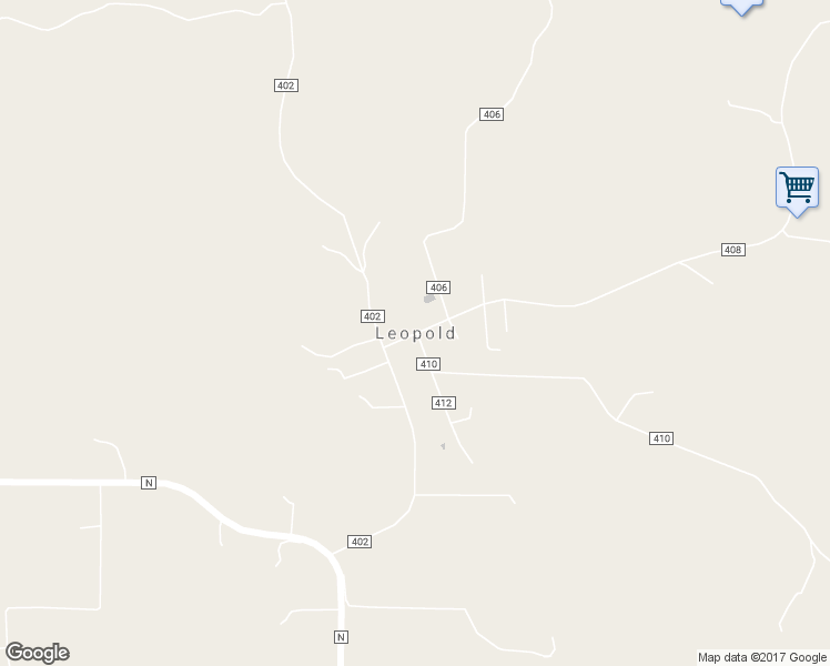 map of restaurants, bars, coffee shops, grocery stores, and more near in Leopold