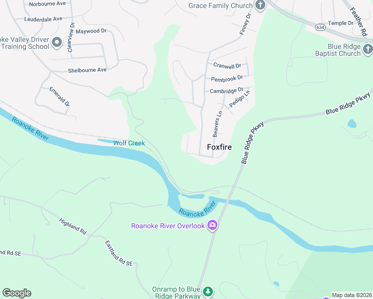 map of restaurants, bars, coffee shops, grocery stores, and more near 1305 Charlestown Square in Vinton