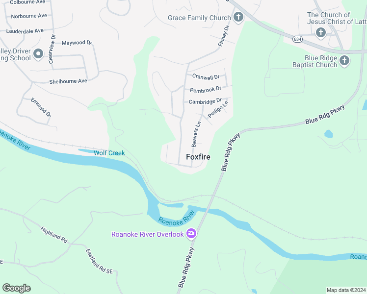map of restaurants, bars, coffee shops, grocery stores, and more near 1131 Finney Drive in Vinton