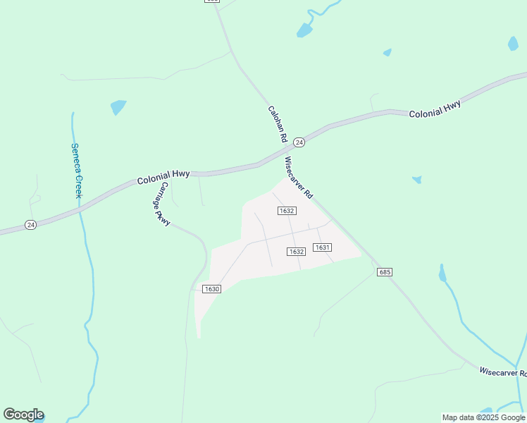 map of restaurants, bars, coffee shops, grocery stores, and more near 83 Vista Court in Rustburg