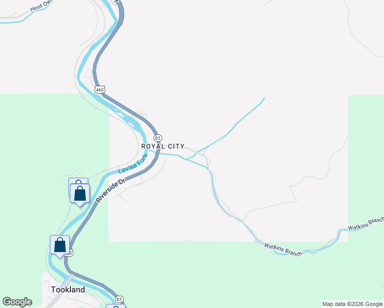 map of restaurants, bars, coffee shops, grocery stores, and more near Watkins Branch in Grundy
