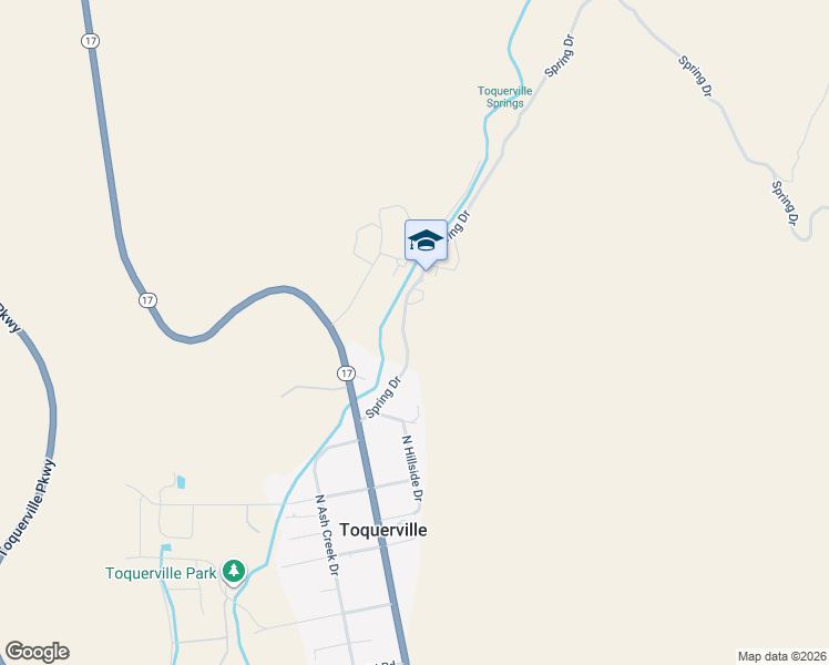 map of restaurants, bars, coffee shops, grocery stores, and more near 476 Spring Drive in Toquerville