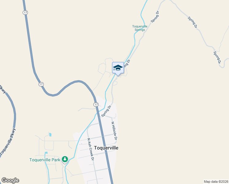 map of restaurants, bars, coffee shops, grocery stores, and more near 476 Spring Drive in Toquerville