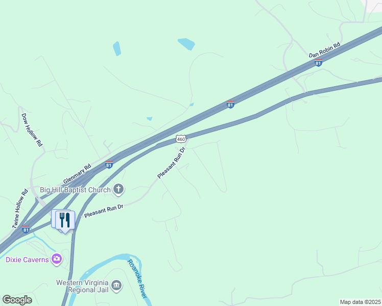 map of restaurants, bars, coffee shops, grocery stores, and more near 5803 Dogwood Avenue in Salem