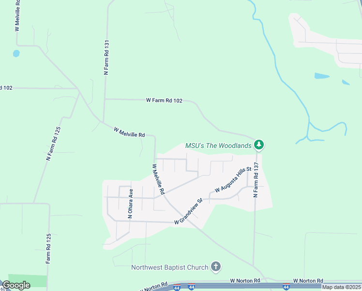 map of restaurants, bars, coffee shops, grocery stores, and more near 3342 North Farm Road 127 in Springfield