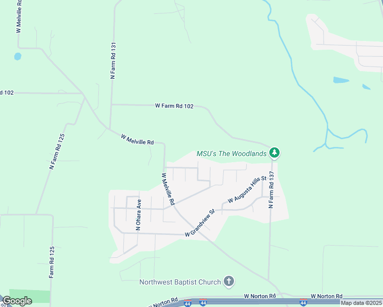 map of restaurants, bars, coffee shops, grocery stores, and more near 3342 North Farm Road 127 in Springfield