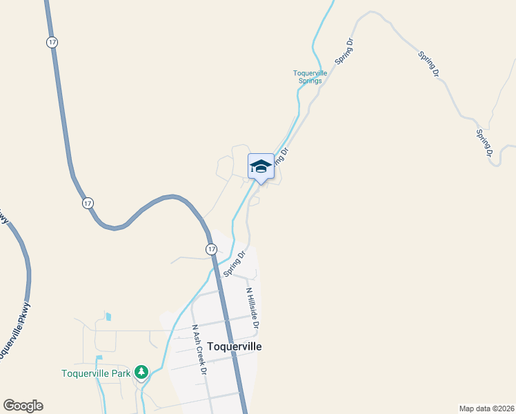 map of restaurants, bars, coffee shops, grocery stores, and more near 528 Spring Drive in Toquerville