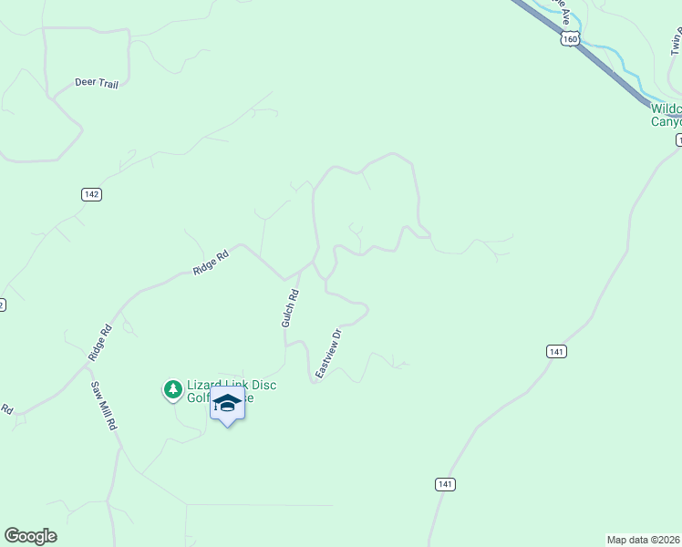 map of restaurants, bars, coffee shops, grocery stores, and more near 1172 Ridge Road in Durango